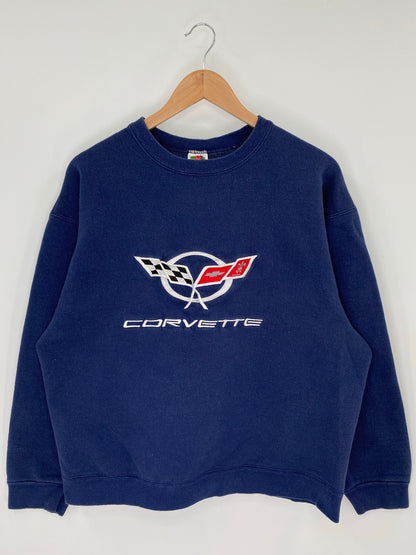 90’s CORVETTE Size XL Vintage Sweat-shirt / K9019