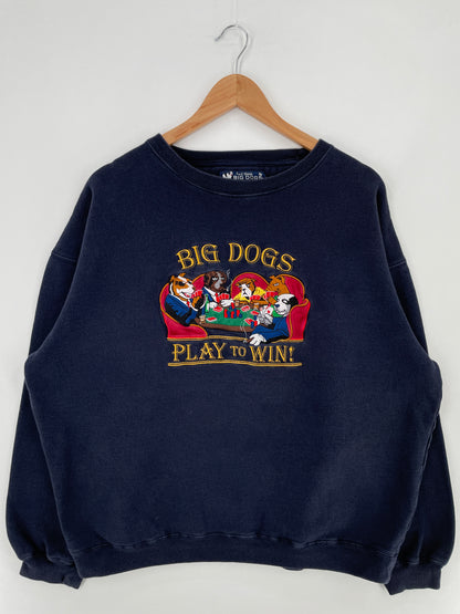 Vintage BIG DOG Size XL Vintage Animal Sweat-Shirt / E709