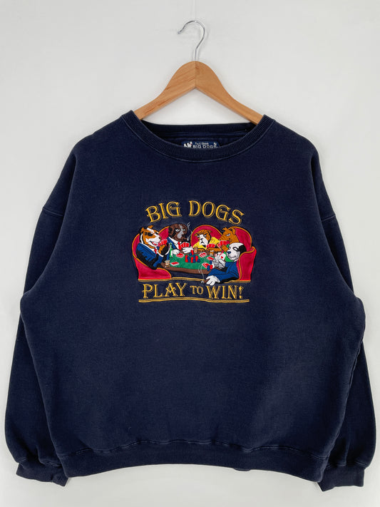 Vintage BIG DOG Size XL Vintage Animal Sweat-Shirt / E709