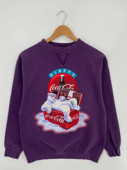 1997 COCA COLA Made in USA Size S Vintage Sweat-Shirt / E723