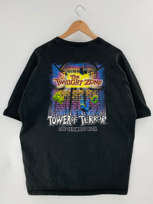 90's DISNEY TOWER OF TERROR Made in USA Size XL Vintage T - Shirts / A5329