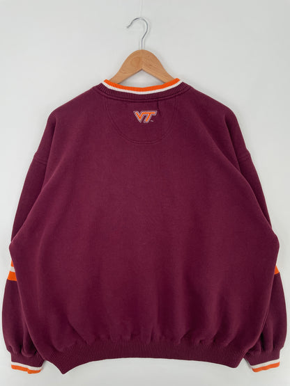 90's VIRGINIA TECH HOCKIES Size XL Vintage College Sweat-shirt / E19