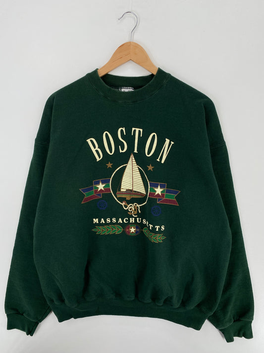 90’s BOSTON Size XL Vintage College Sweat-Shirts / A4715