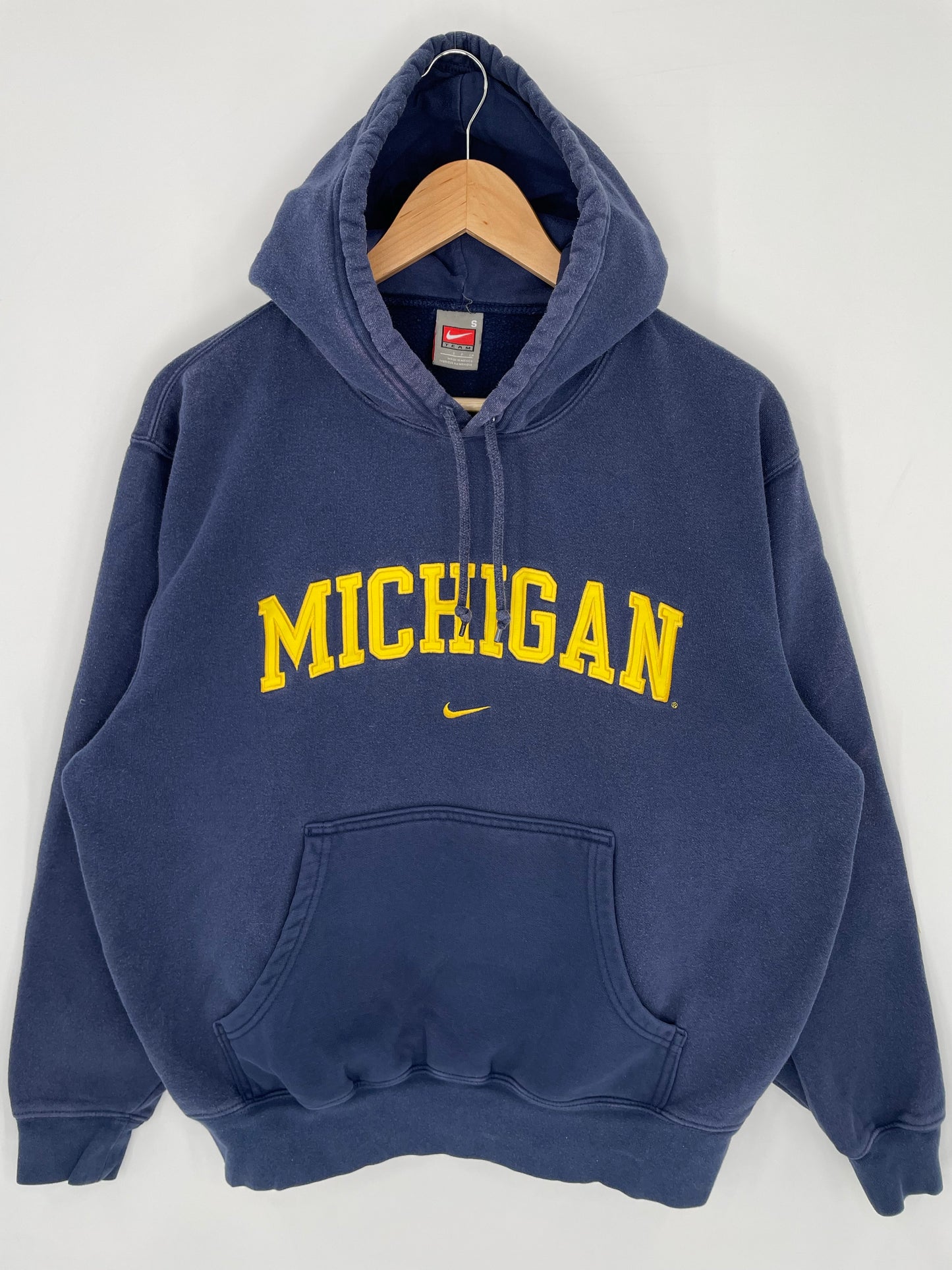 00' NIKE MICHIGAN Size S Vintage College Hoodie Sweat-shirt / K8977