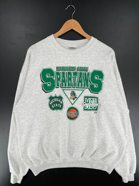 90’s MICHIGAN STATE SPARTANS Size XL Vintage College Sweat-Shirt / E6464S