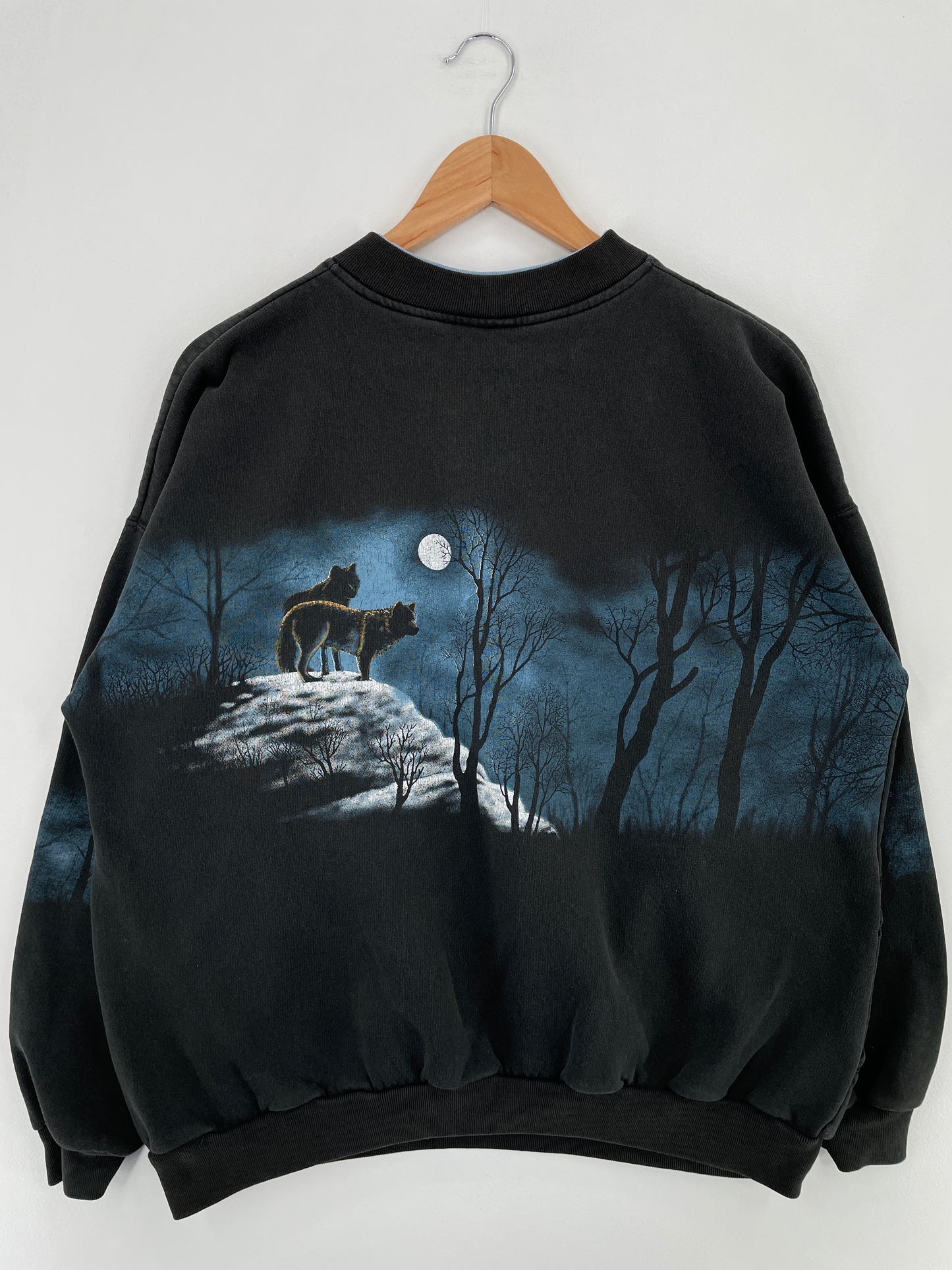 90's WOLF LAKEWOOD Size XXL Vintage Animal Sweat-Shirt / E1030