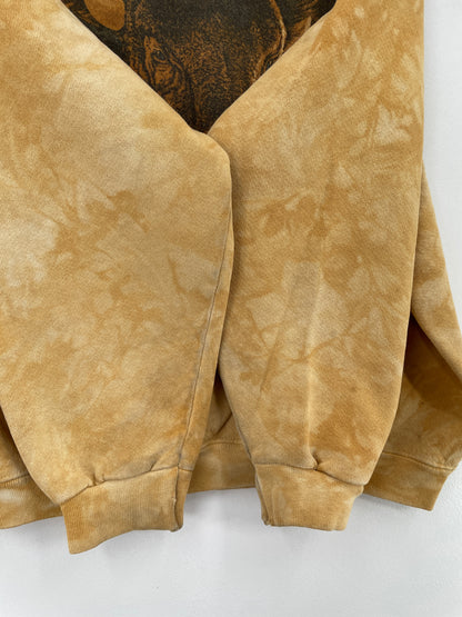 90's BUFFALO Made in USA Size L Vintage Animal Sweat-Shirt / E50