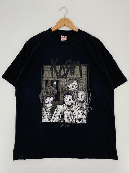 2000 KORN TOUR Size XL Vintage Music T-Shirt / A2222