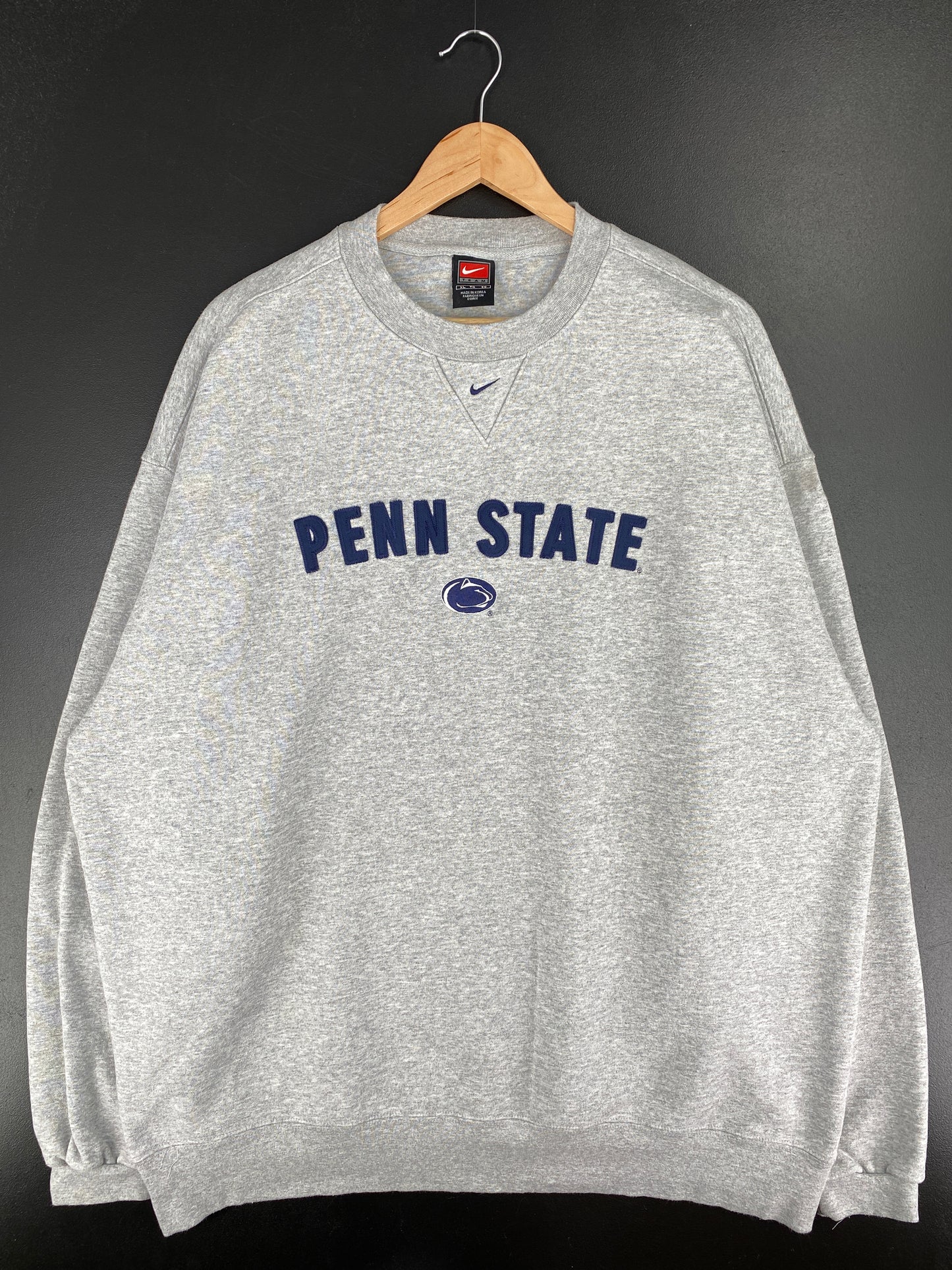 00' NIKE PENN STATE Size XL Vintage College Sweat-Shirt / A6382