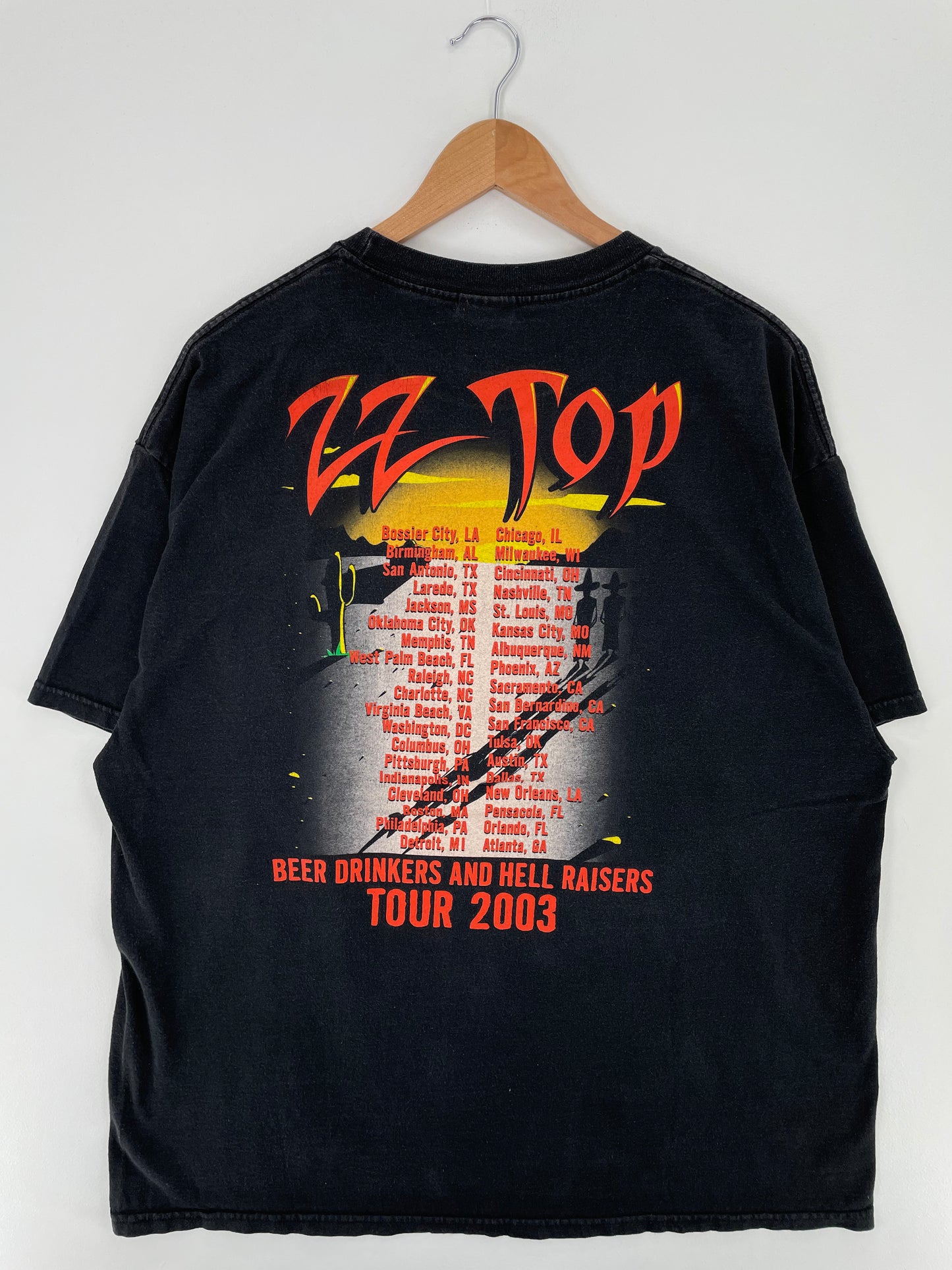 2003 ZZ TOP Size XXL Vintage Music Tour T-Shirt / A2179