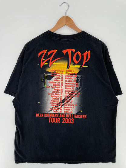 2003 ZZ TOP Size XXL Vintage Music Tour T-Shirt / A2179