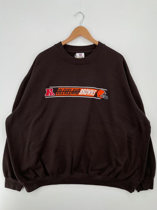 Vintage CLEVELAND BROWNS Size Approx.XXL Vintage NFL Sweat-shirt / A8517
