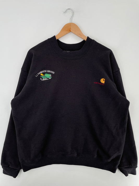 Vintage CARHARTT x LJ. PARMENTER SERVICES Made in USA Size Approx.XL Sweat-Shirt / E2633S