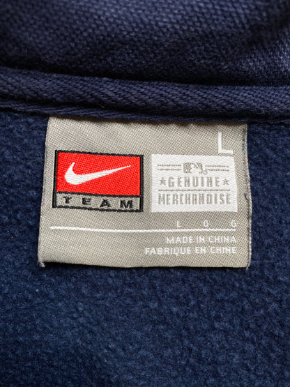 00' NIKE MINI SWOOSH NEW YORK YANKEES Size L Vintage MLB Half Zip Sweat-Shirt / A2882