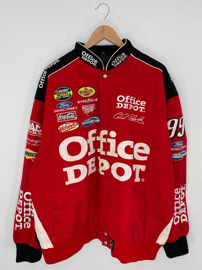 Vintage NASCAR OFFICE DEPOT x CARL EDWARDS Size XXXXL Racing Jacket / K9218