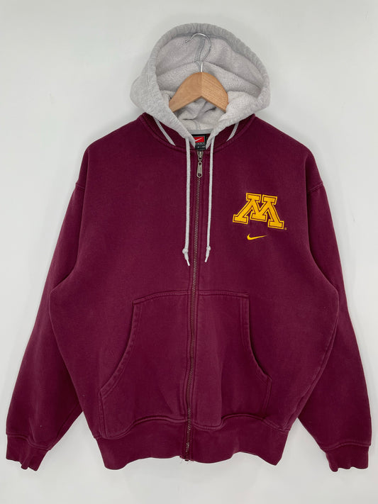 00' NIKE UNIVERSITY OF MINNESOTA Size S Vintage Zip Up Sweat-shirt / K8093