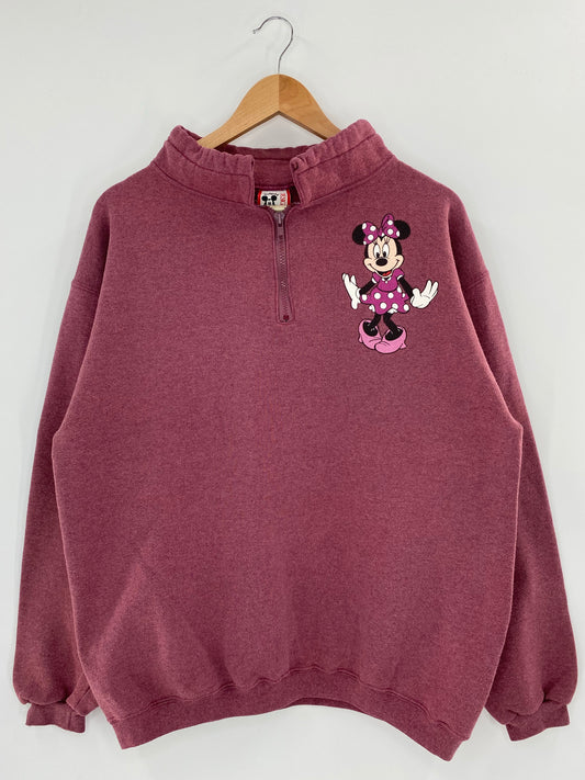 90’s DISNEY MINNIE Made in USA Size One Size (Approx.M) Vintage Sweat-shirt / K5100