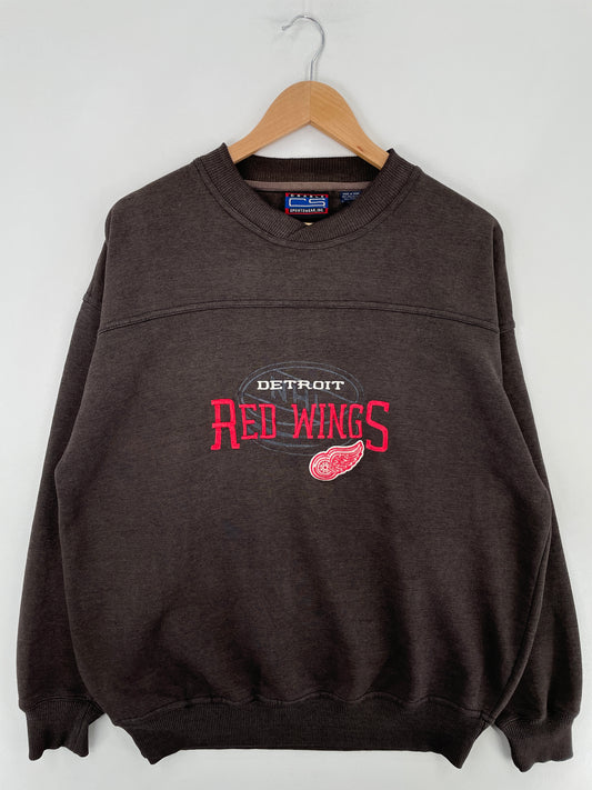 90’s DETROIT RED WINGS Size L Vintage NHL Sweat-Shirt / E3628S