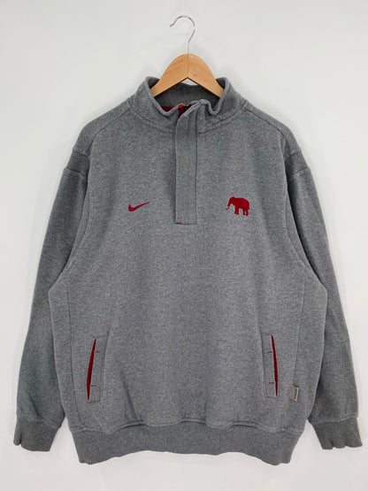 00' NIKE UNIVERSITY OF ALABAMA Size XL Vintage College Half Zip Sweat-shirt / K8625