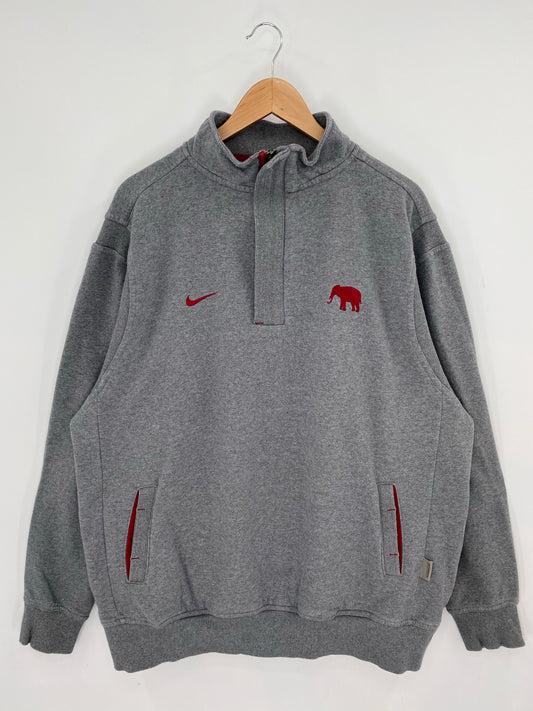 00' NIKE UNIVERSITY OF ALABAMA Size XL Vintage College Half Zip Sweat-shirt / K8625
