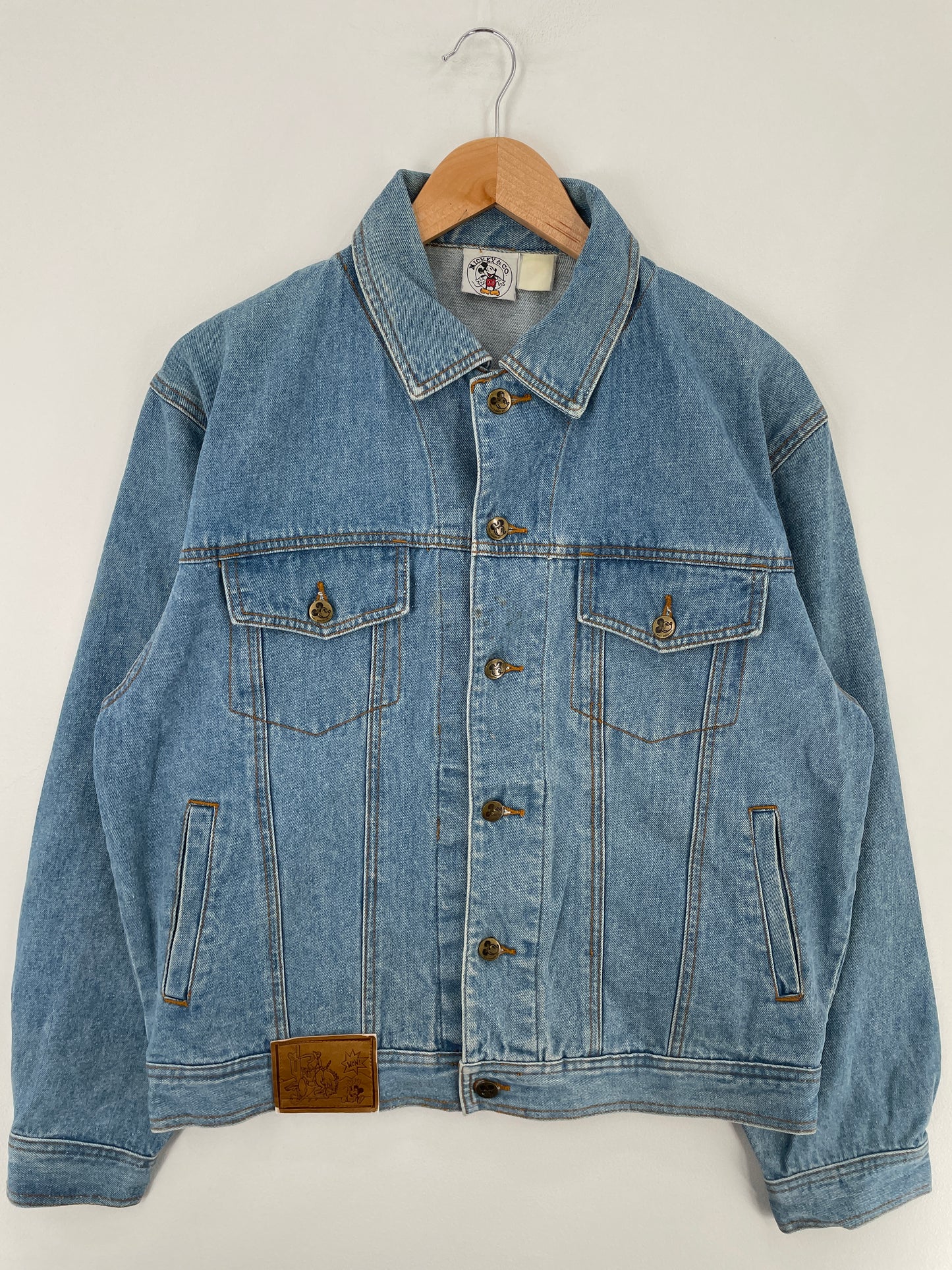 90's DISNEY MICKEY MINNIE Size Approx.M Vintage Denim Jacket / E2766J