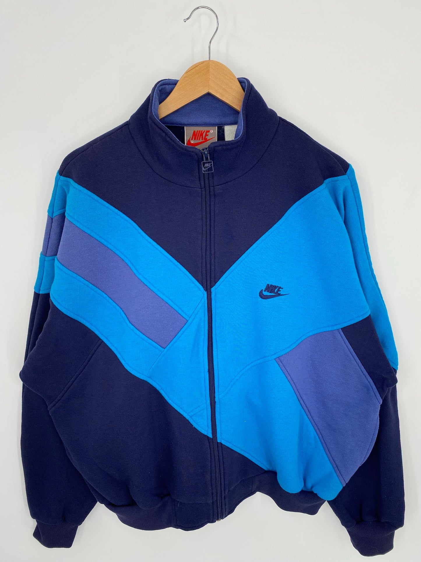 90's NIKE Silver Tag Size L Vintage Zip-up Sweat shirt / A9442