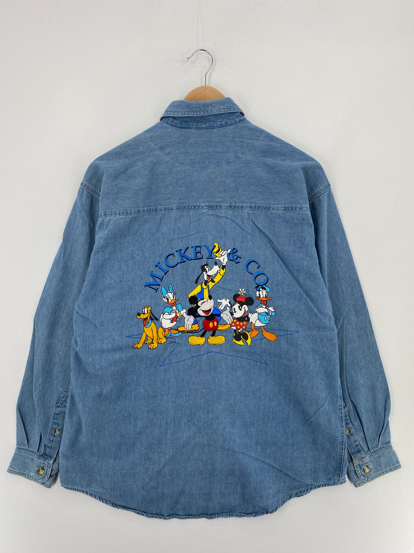 90's DISNEY MICKEY AND FRIENDS Size S Vintage Button down Shirts / E2168B