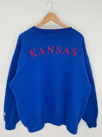 90's KANSAS JAYHAWKS Size XL Vintage College Sweat-Shirts/ K9422