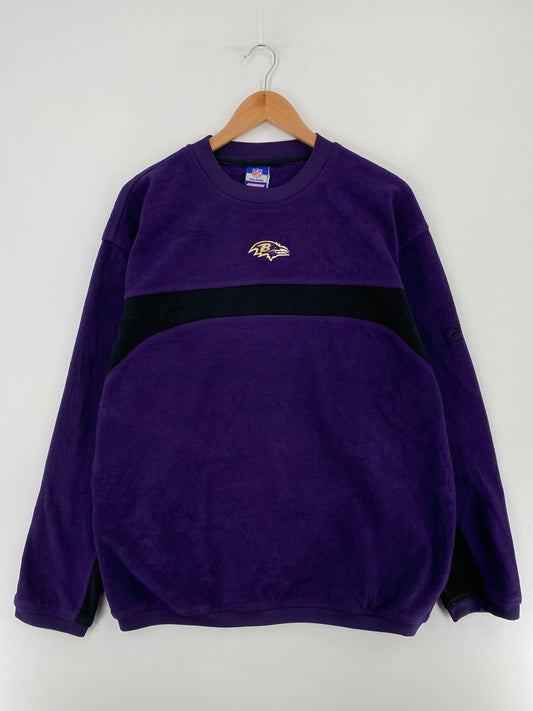 Vintage BALTIMORE RAVENS Size L NFL Fleece-Shirt / E3376S