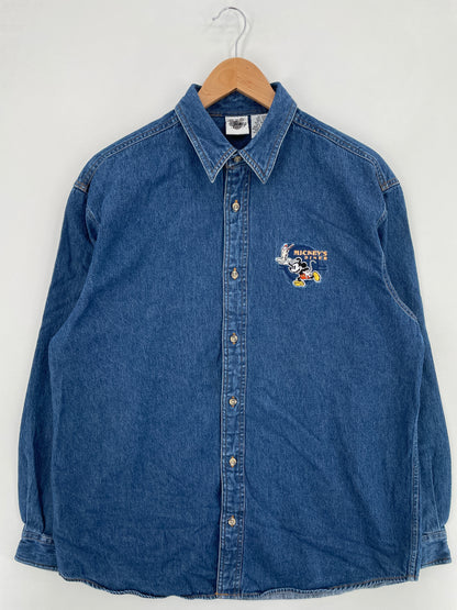 00' DISNEY MICKEY Size M Vintage Button down Shirt / G4013B