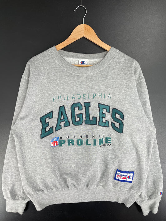 1996 CHAMPION x PHILADELPHIA EAGLES Size L Vintage NFL Sweat-shirt / E3243S