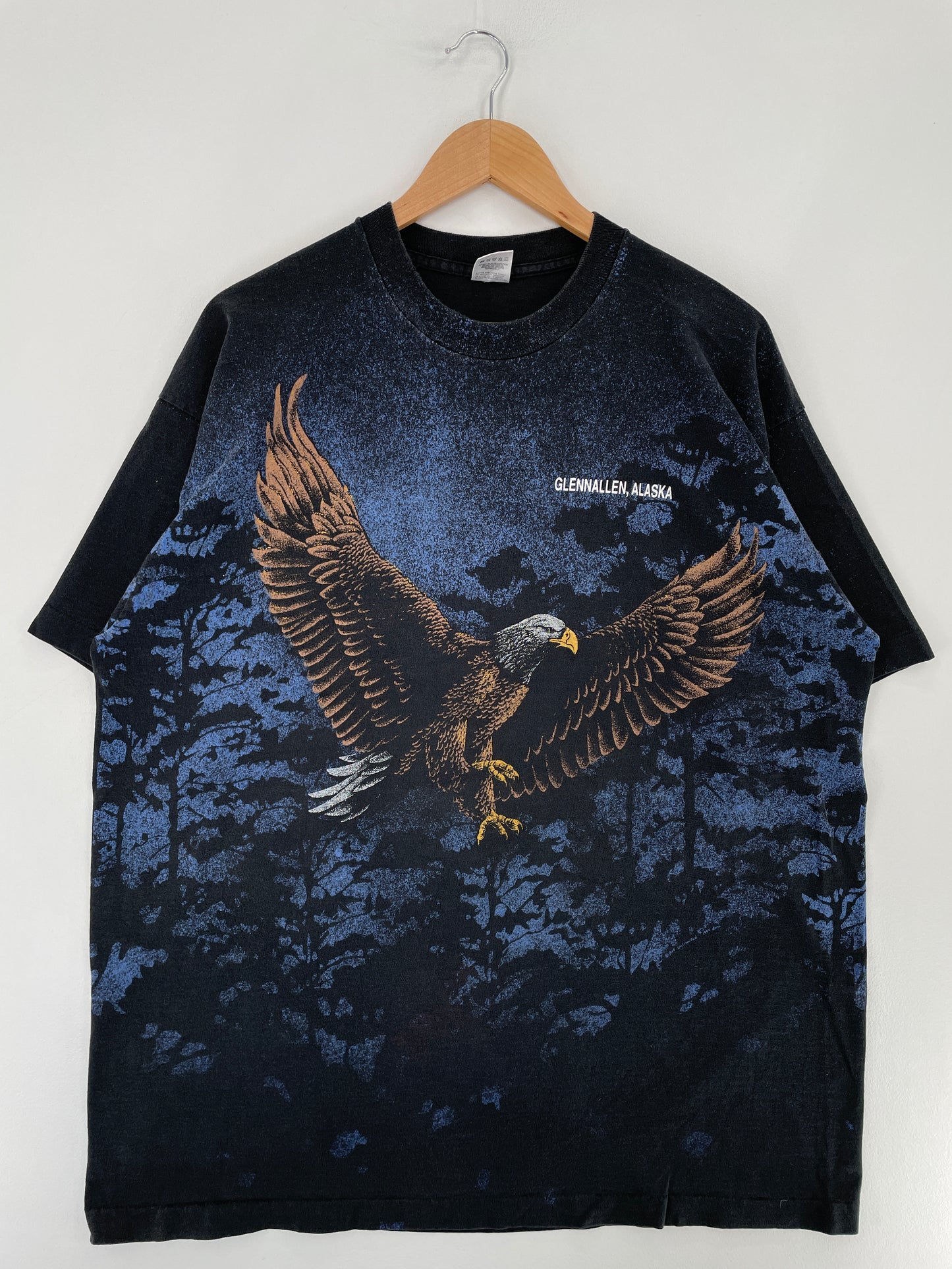 90's EAGLE Made in USA Size XXL Vintage Animal T-Shirt / E5547T