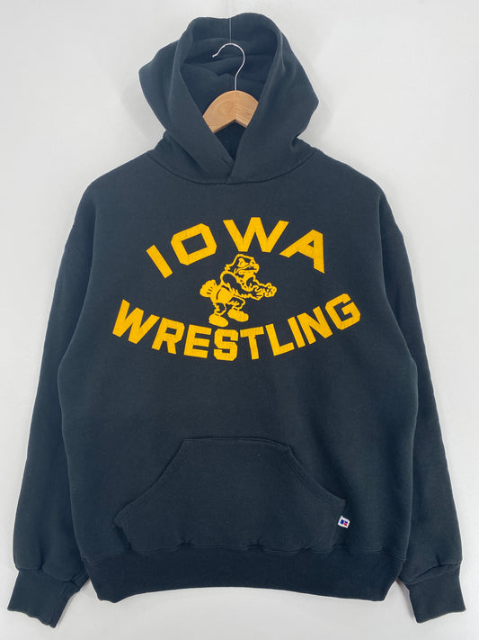 90’s Russell x UNIVERSITY OF IOWA Size XL Vintage College Hoodie Double Face Sweat-Shirts / A5306
