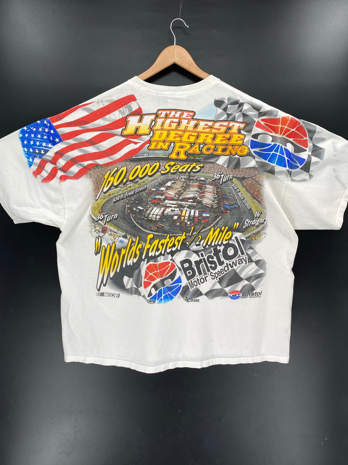 Vintage NASCAR BRISTOL MOTOR SPEEDWAY Size XXL Racing T-Shirt / K4785
