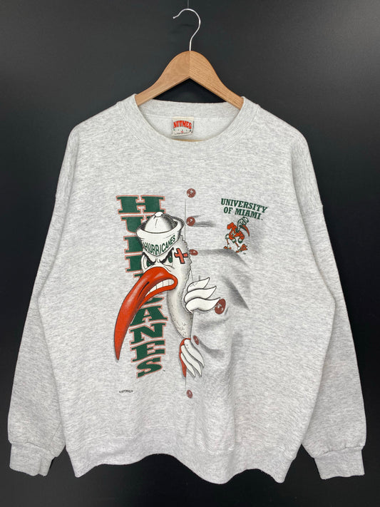 90’s MIAMI HURRICANES Size XL Vintage Sweat-Shirt / K8152