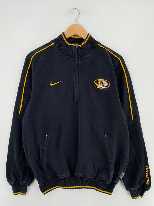 Vintage NIKE x MIZZOU Size M Vintage College Half Zip Sweat-shirt / E2260S