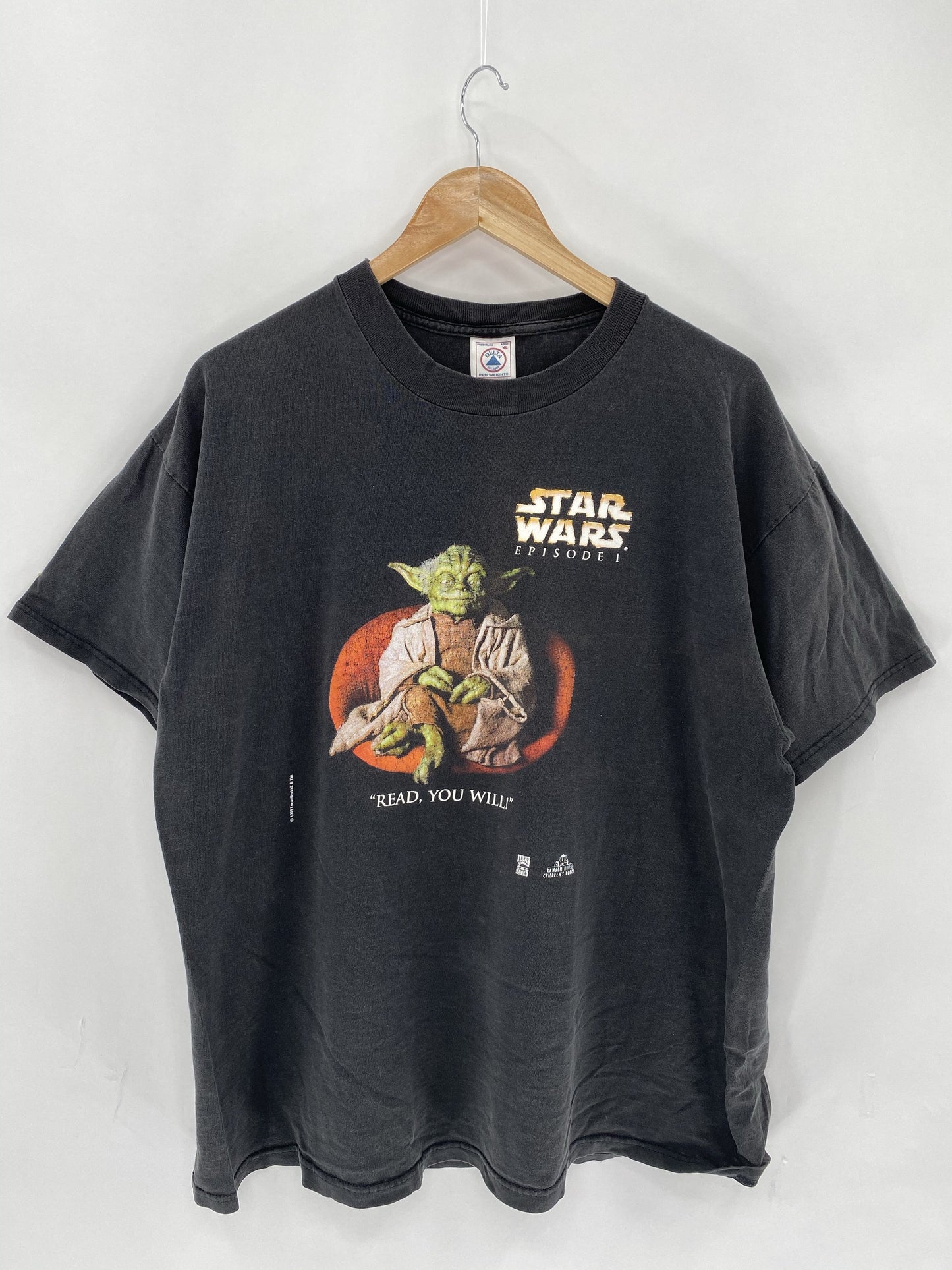 1999 DISNEY STAR WARS Episode1 Size XL Vintage T-shirt  / K5209