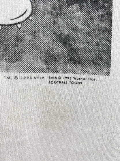 1993 DALLAS COWBOYS x LOONEY TUNES Made in USA Size L Vintage NFL T-Shirt / K7746