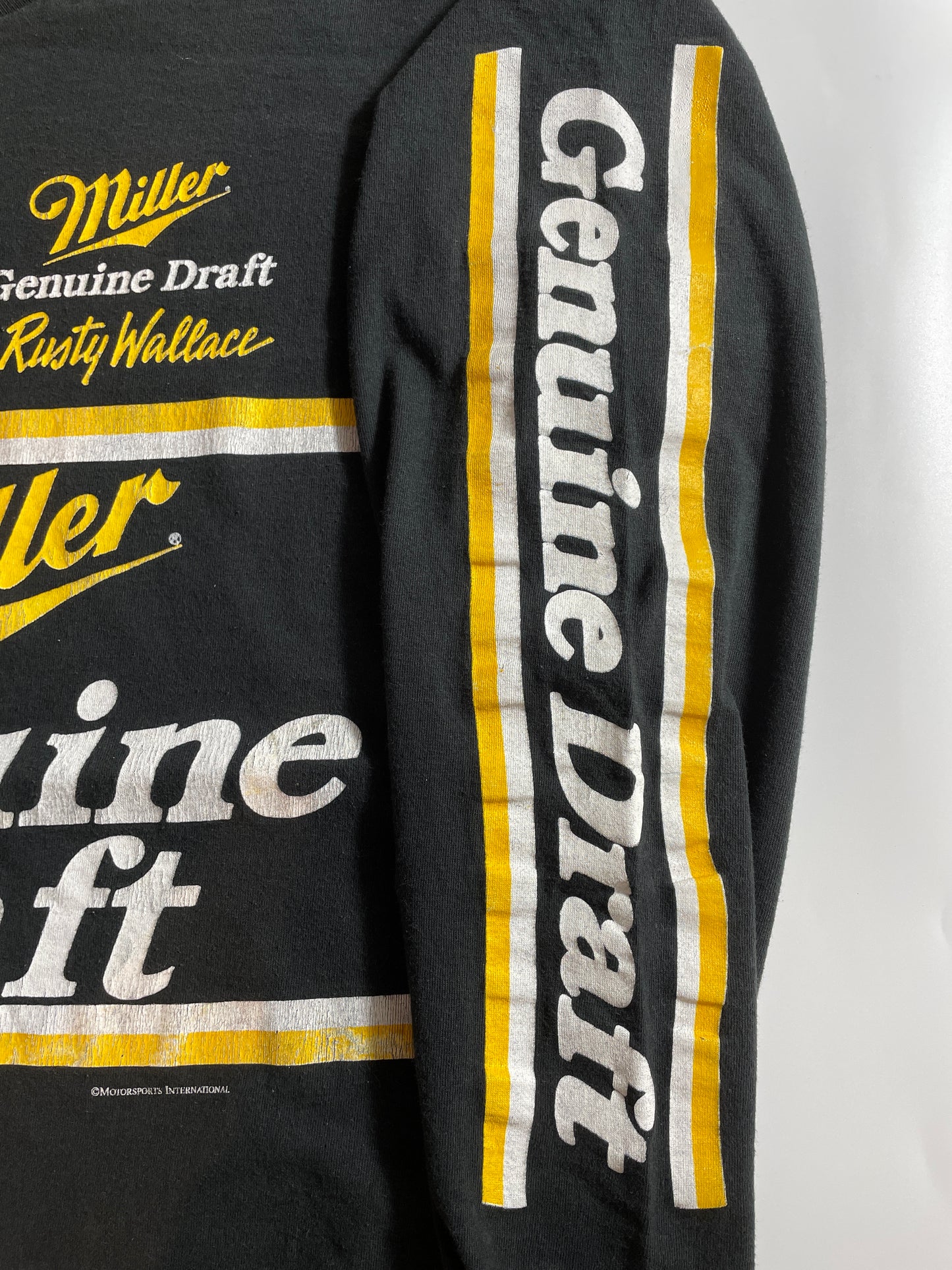 90’s MILLER x RUSTY WALLACE MADE IN USA Size XXL Vintage Racing T-Shirt / K3424
