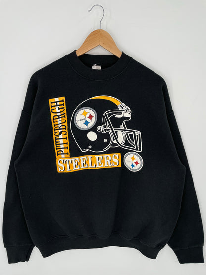 90's PITTSBURGH STEELERS Made in USA Size XL Vintage NFL Sweat-Shirt / A8090