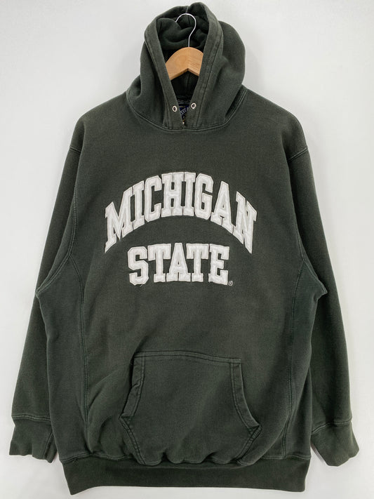 Vintage MICHIGAN STATE Size XL Vintage College Hoodie Sweat-Shirts / A4890
