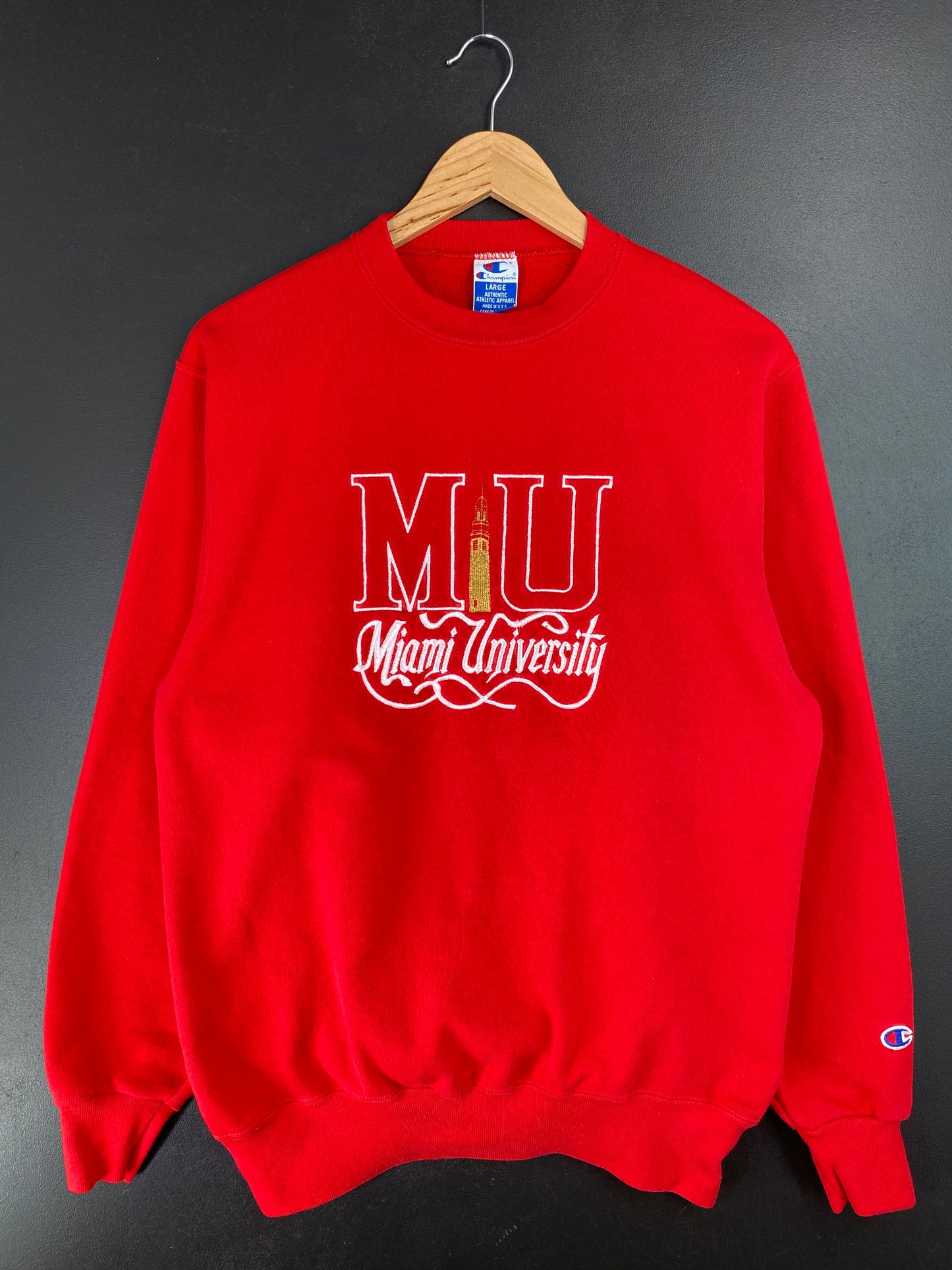 90’s Champion x MIAMI UNIVERSITY Made in USA Size L College Sweat-shirt / A9609