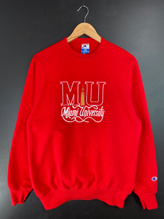 90’s Champion x MIAMI UNIVERSITY Made in USA Size L College Sweat-shirt / A9609