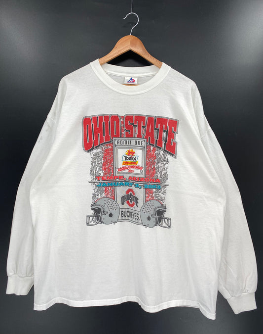 2003 OHIO STATE Size XXL Vintage Long Sleeve T-Shirts / K4655
