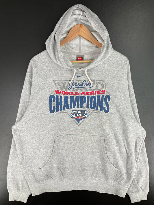 00' NIKE NEW YORK YANKEES Size L Vintage MLB Hoodie Sweat-Shirt / A3866