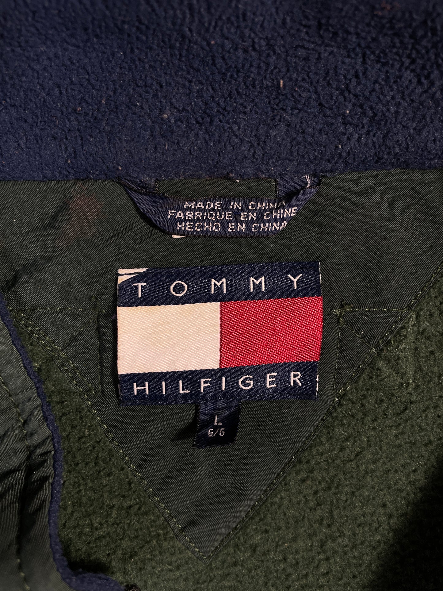 90’s TOMMY Size L Zip-up Fleece / A9240