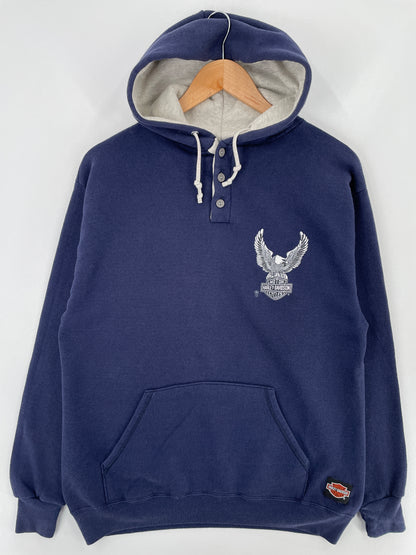 90's HARLEY DAVIDSON FRONTIER Made in USA Size XL Vintage Hoodie Sweat-Shirt / E3188S