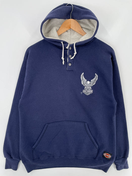 90's HARLEY DAVIDSON FRONTIER Made in USA Size XL Vintage Hoodie Sweat-Shirt / E3188S