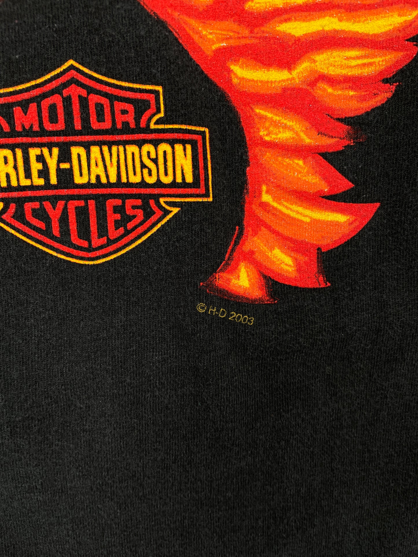 2003 HARLEY DAVIDSON  ARUBA Made in USA Size L Vintage Long Sleeve T-Shirt / A9196