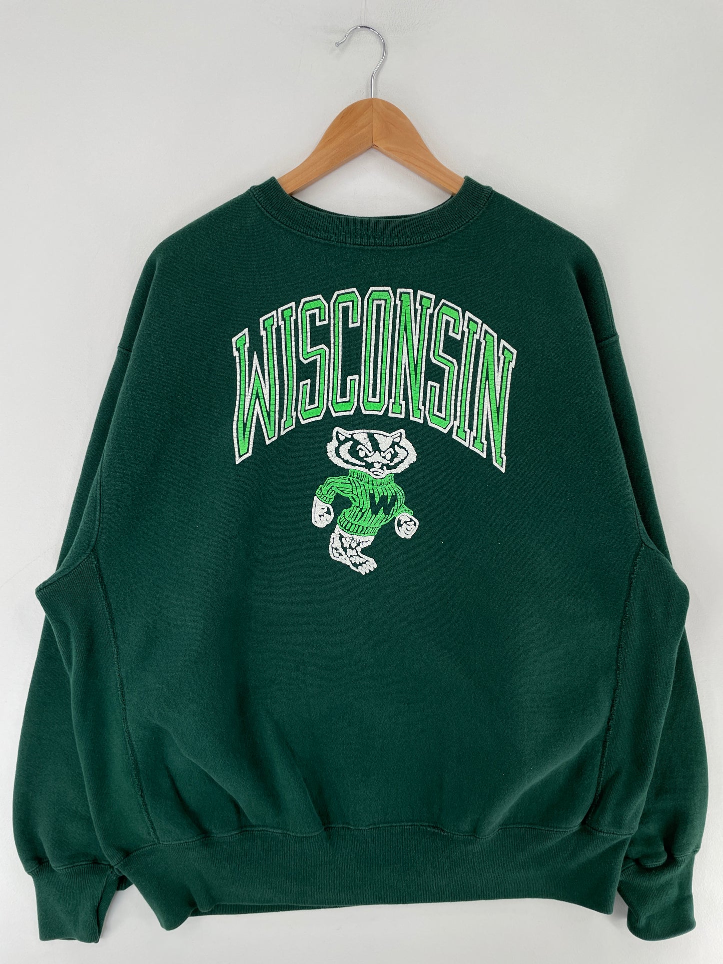 90's WISCONSIN Made in USA Size XXL Vintage College Sweat-Shirt / E6247S
